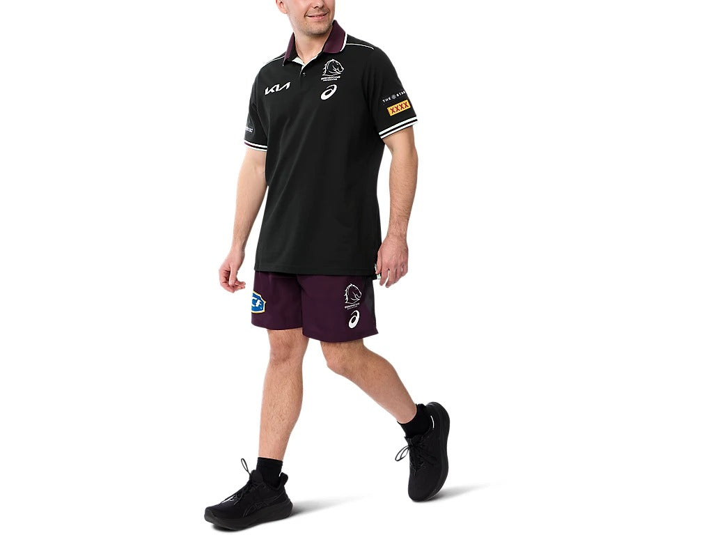 Asics NRL Mens 2025 Broncos Team Polo – Danny Lyons Sports