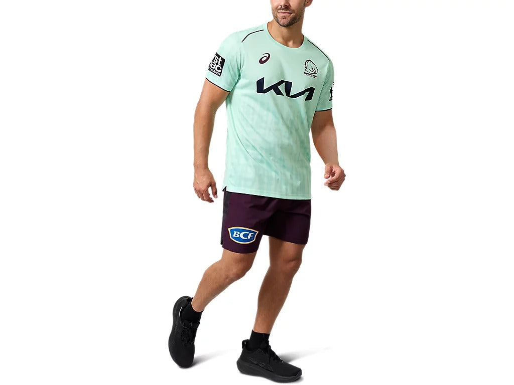 Asics NRL Mens 2025 Broncos SS Training Tee – Danny Lyons Sports